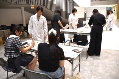 叩き染めの体験コーナー