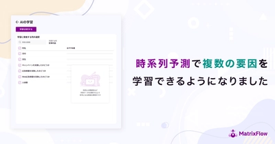時系列予測で複数の要因を学習できる新サービス「MfTransformer」を提供開始
