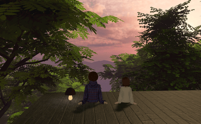 Sunset Deck 地平の夕景を望む、開放的な空間