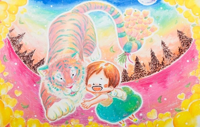 アーティスト 富田紋香個展『愛と宇宙の狭間』 4月26日(土)より東京都にて開催　 無償の愛を象徴する動物と宇宙をテーマに癒しと安らぎを描く