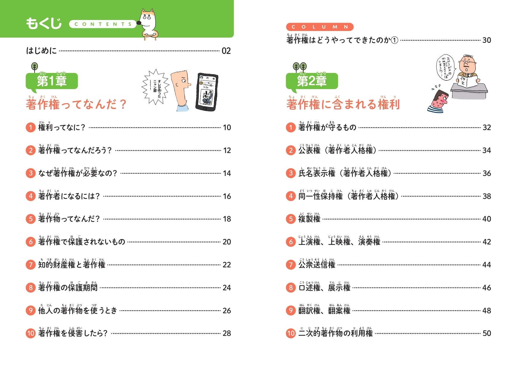 『小学生のうちから知っておきたい 著作権の基本』もくじ①