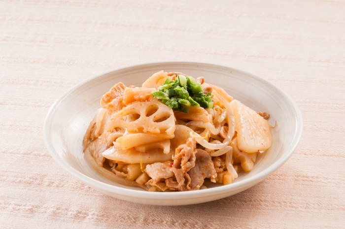 根菜と豚肉のキムチ風味炒め(画像はイメージです。)