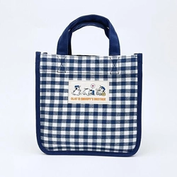 冬にぴったり！濃いネイビーチェックが大人かわいい、スヌーピーの兄弟オラフのポーチandバッグ