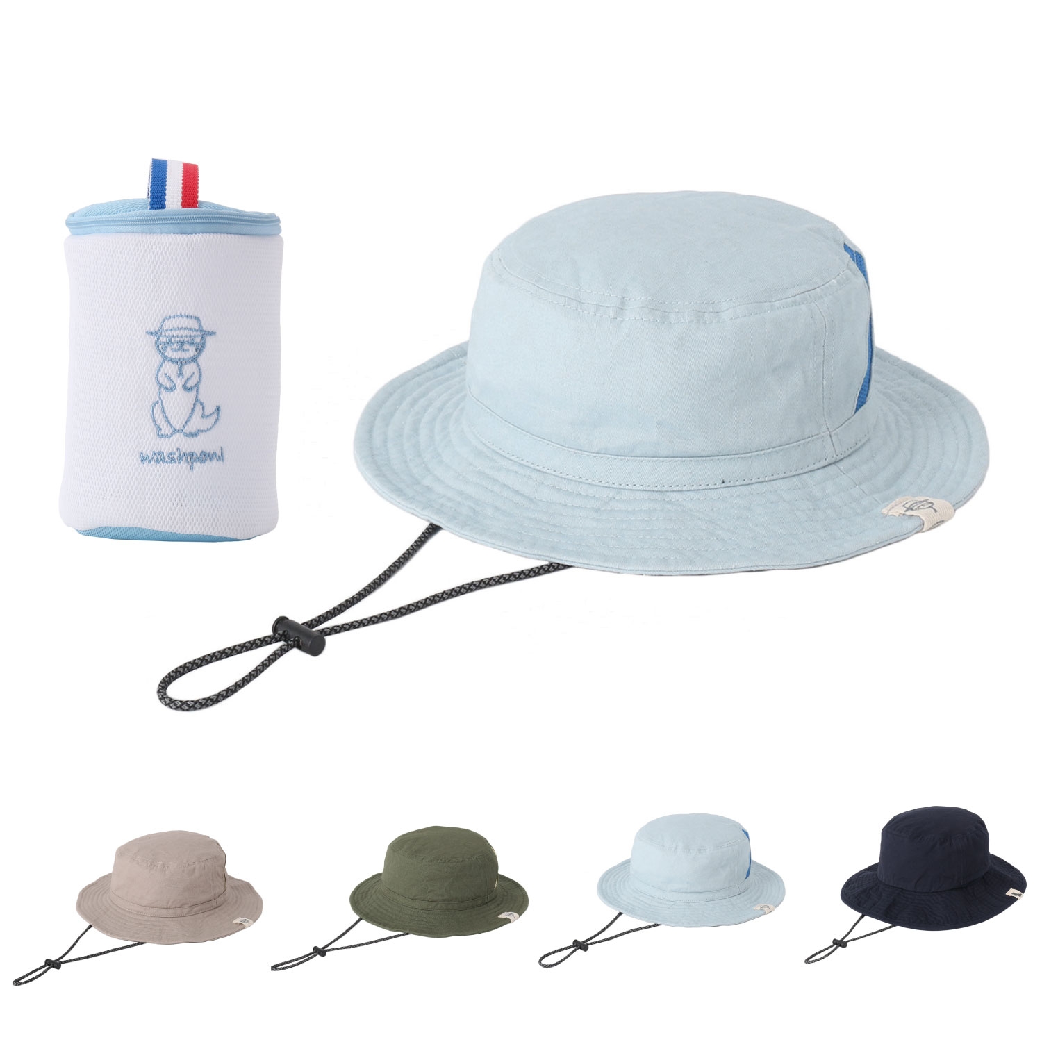 WASHPON(ウォシュポン)キッズ用コットンアドベンチャーハット69166