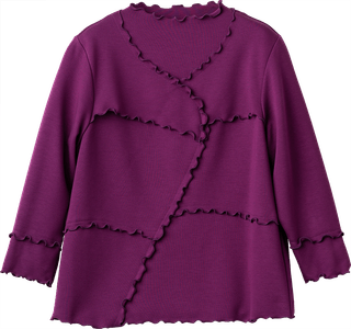 YOUKA（ヨウカ）暖かメローデザインカットソー」パープル　販売予定価格16500円（税込）