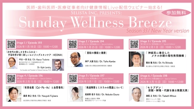 Selista Inc. Presents.『Sunday Wellness Breeze』 Season 33 New Year version 全6 Stage　 2026年1月18日(日)～3月15日(日)の日曜日の朝に開催