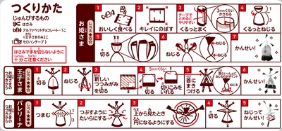 ＜用意するもの＞ ・はさみ　 ・アルファベットチョコレートのつつみがみ ・セロハンテープ