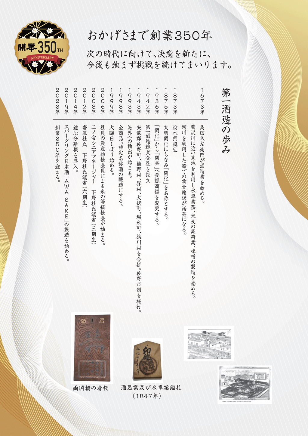 350周年記念酒 チラシ裏