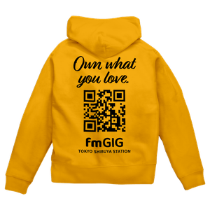 ジップパーカー裏面デザイン（ゴールド）