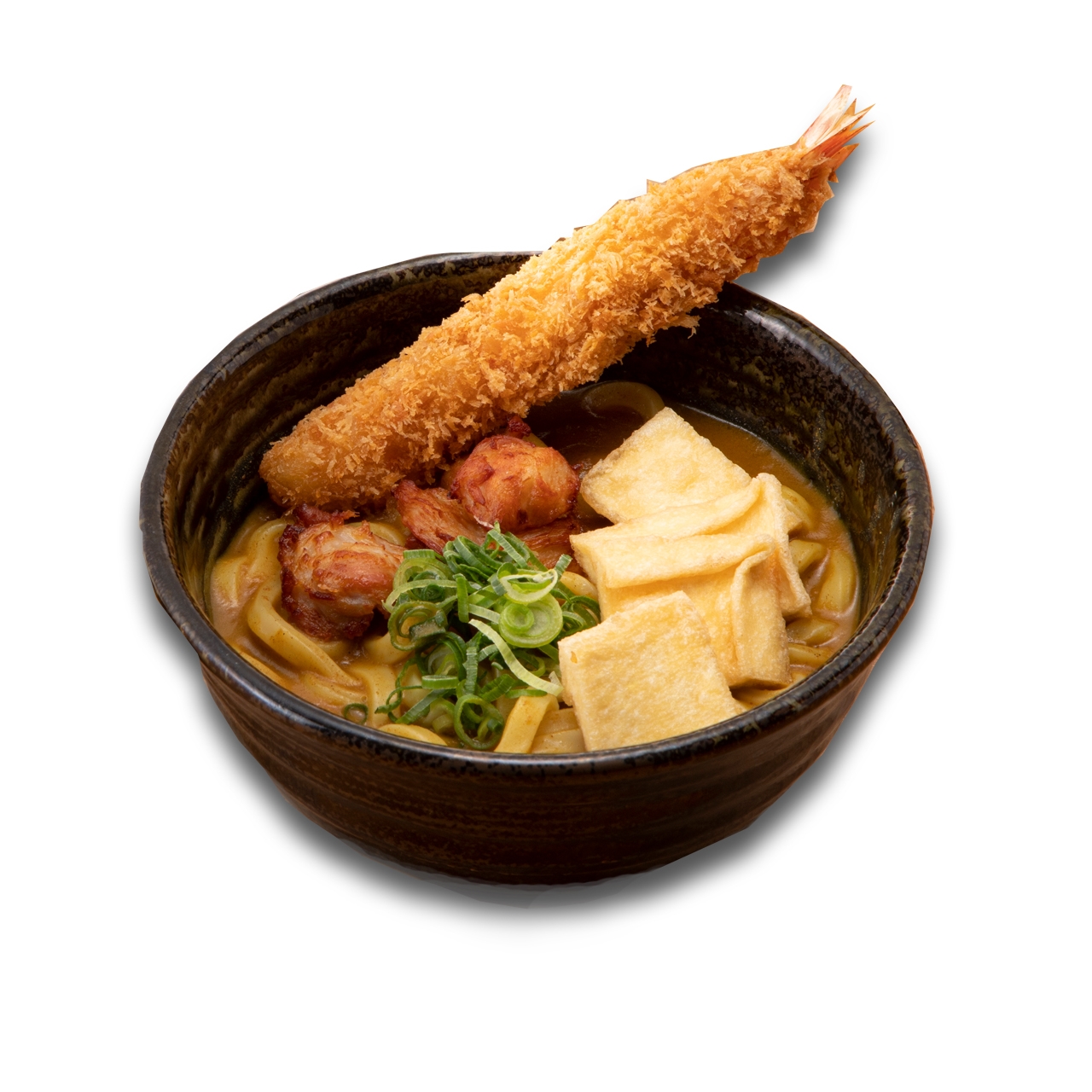カレーうどん海老フライトッピング