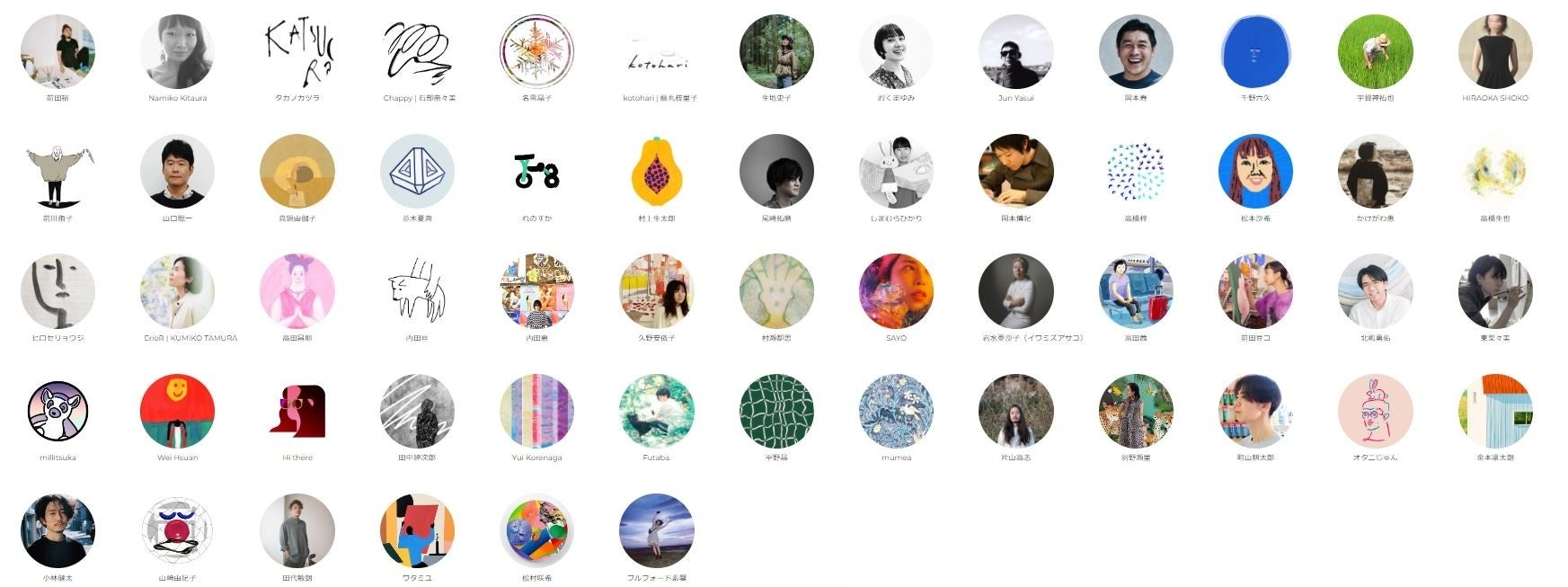 参加アーティストは総勢58名!アイテム化対象のアート作品は228点、販売アイテム数は1,078点
