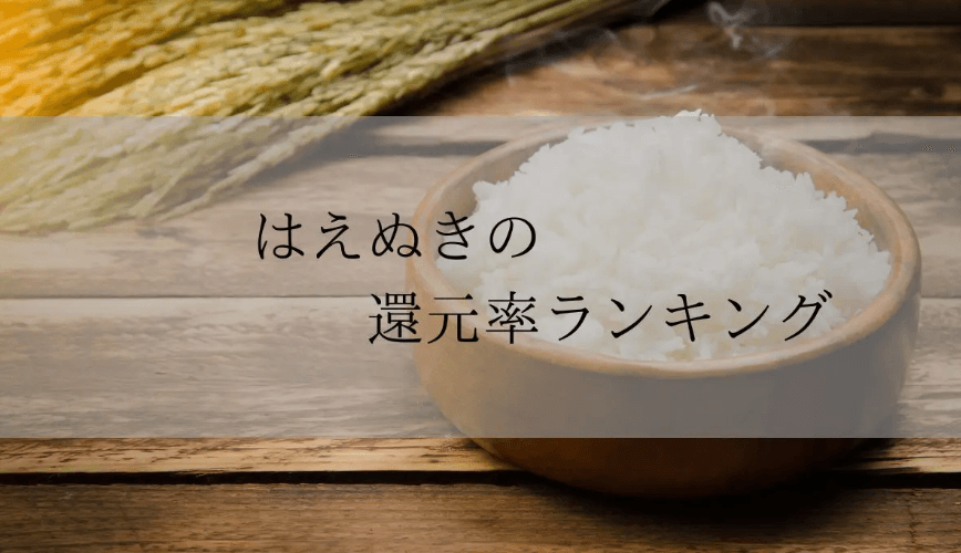 【2026年4月版】ふるさと納税でもらえる『はえぬき』の還元率ランキングを発表