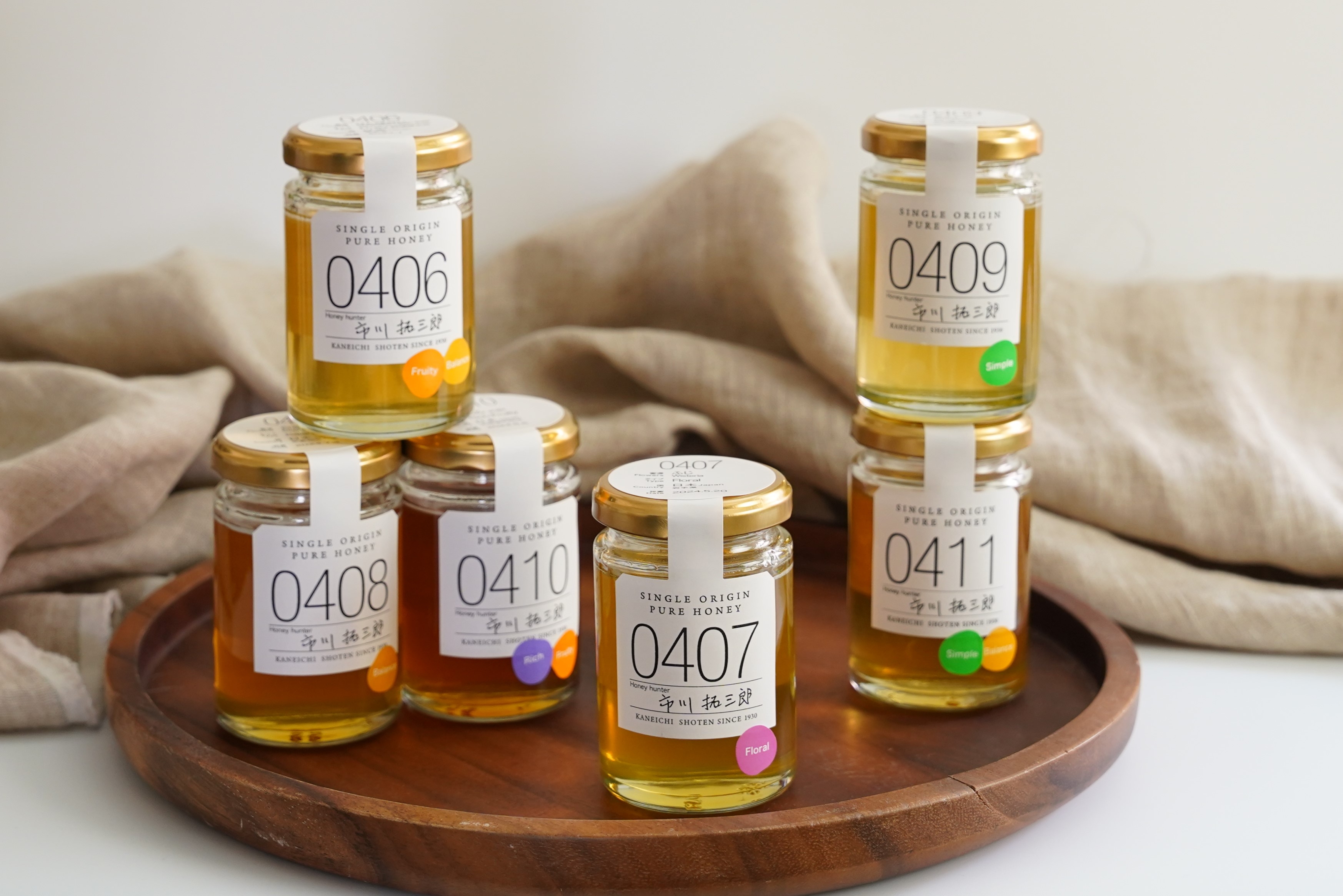 ご存知ですか?「けんぽなし」の花から採れるレア蜂蜜 全国各地より「ふじ」や「せん」など珍しい花の蜂蜜を含む6種類が同時発売