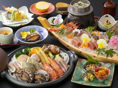 あわび×雲丹×魚介　鮑づくし会席