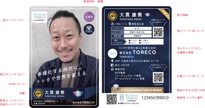 1枚のトレーディングカードから始まるビジネス交流　 次世代名刺「Business TORECO(R)」の販売を開始