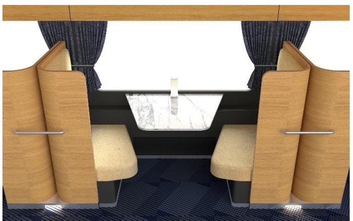 １・２号車　２人席（イメージ）