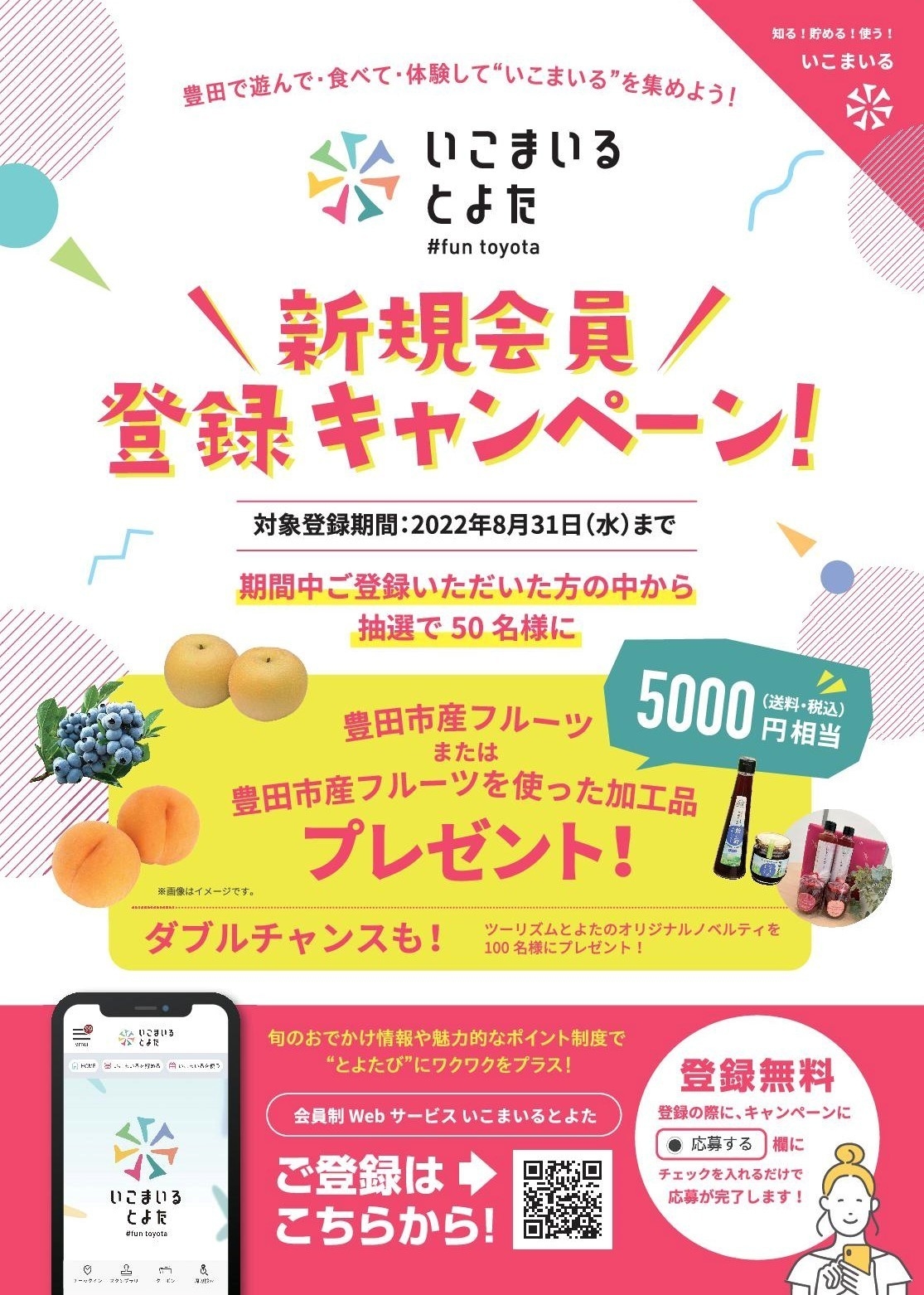 会員制Webサービス『いこまいる とよた』キャンペーン 1