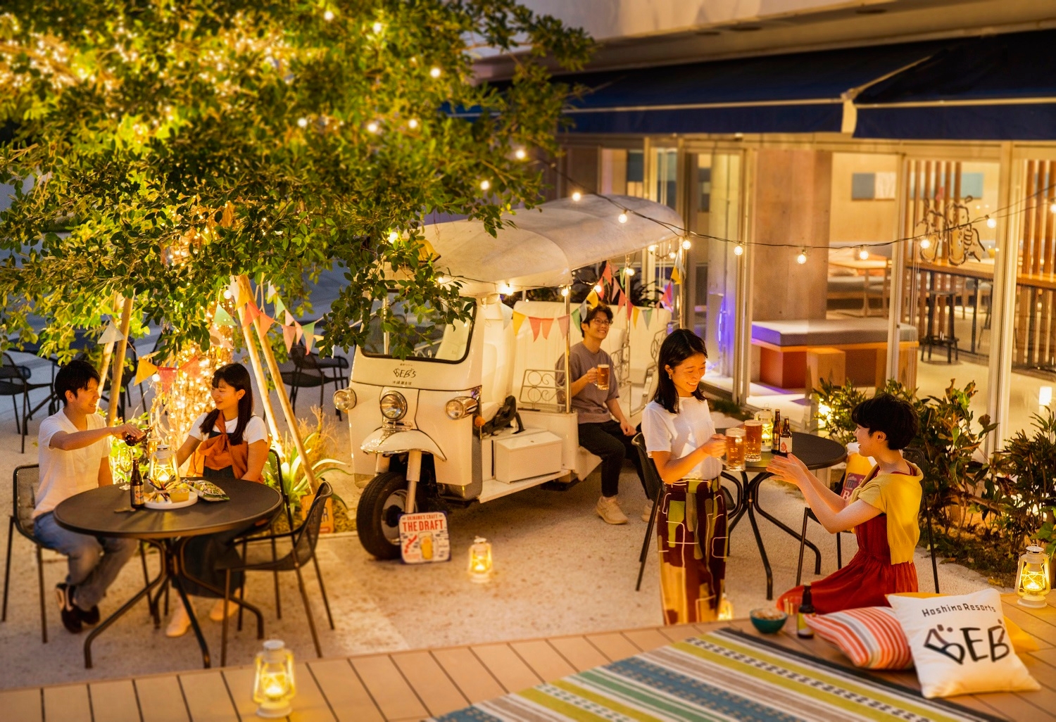 【BEB5沖縄瀬良垣】沖縄のビールとおつまみ片手に、沖縄の自然を感じて時間を気にせず楽しめる「24時間よんな~ビアガーデン」開催 |期間:2023年6月1日~8月31日