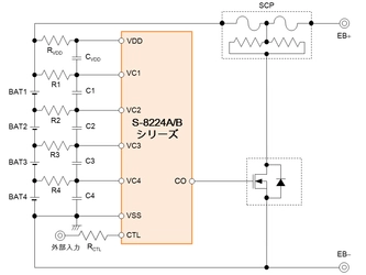 2～4セル用リチウムイオン電池 セカンドプロテクトICを発売  
