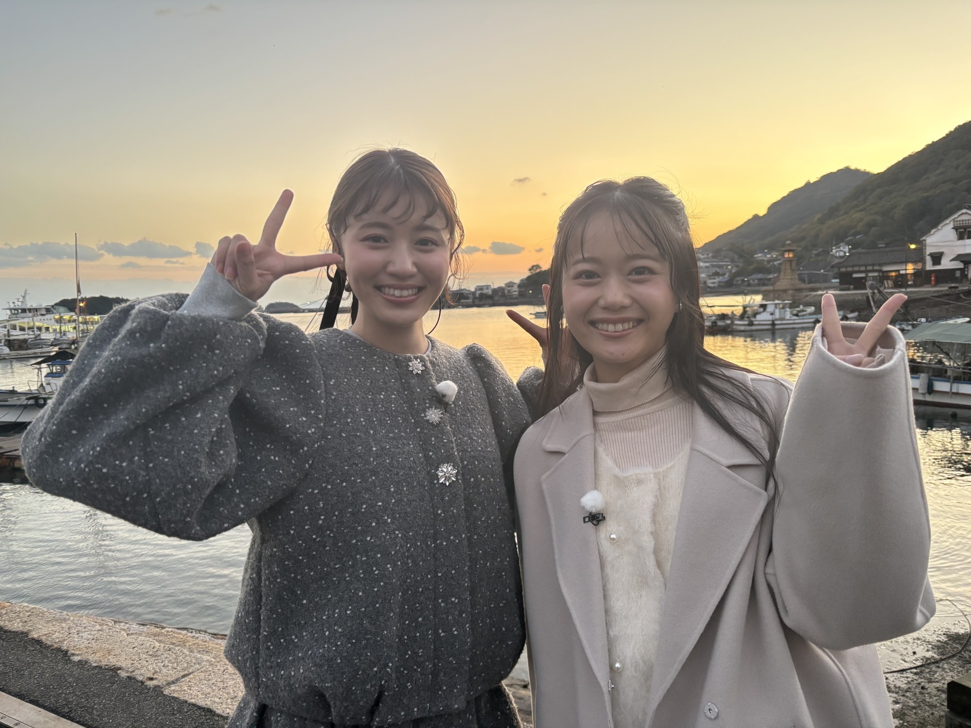 塚本恋乃葉、岡本愛衣(HOMEアナウンサー)