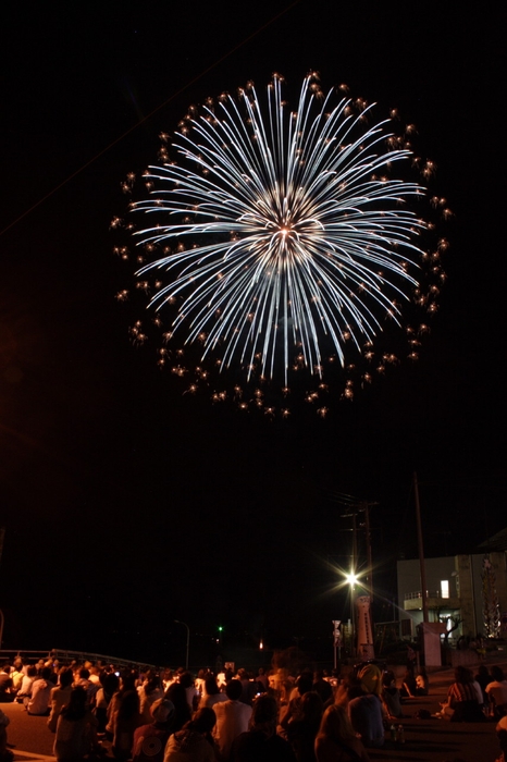 打ち上げ場所の近くから迫力満点の花火鑑賞ができます
