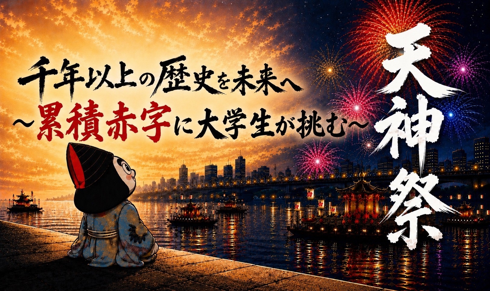 【7月18日天神祭クラウドファンディング開始】
天神祭を未来へつなげたい大学生の挑戦！！