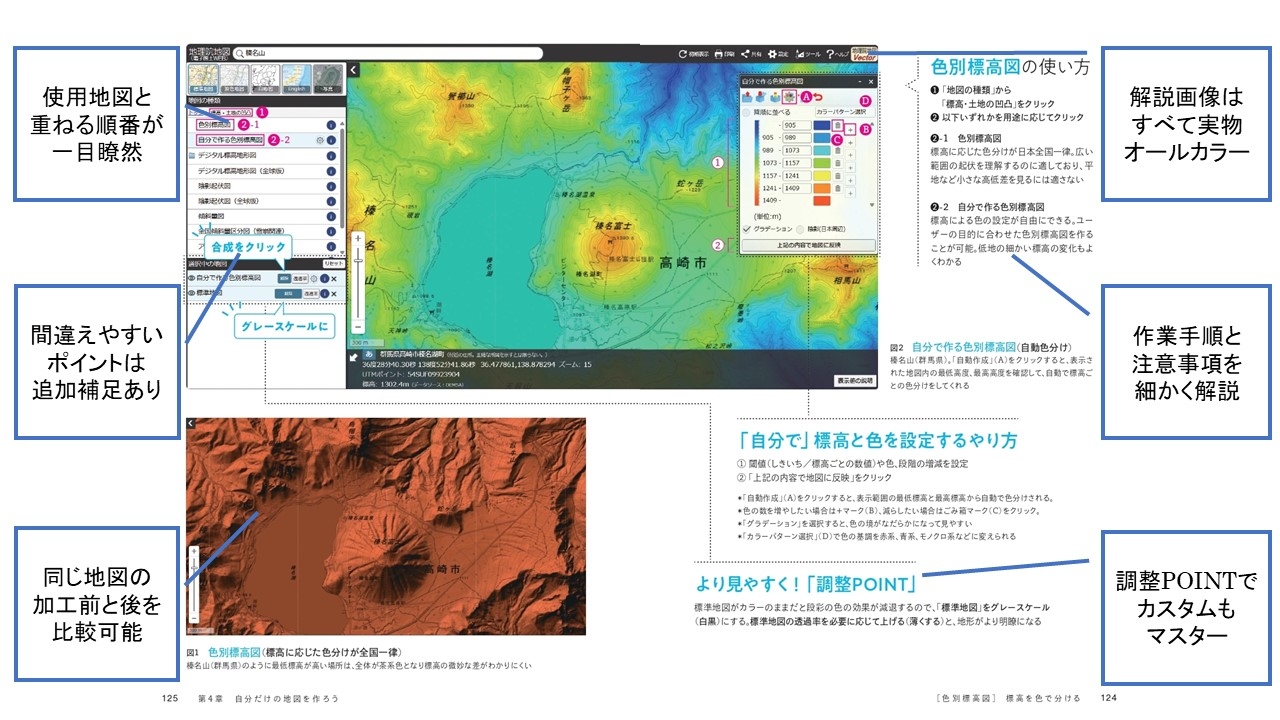 『地理院地図の深掘り』今尾恵介著(PHP研究所)のサンプル画像