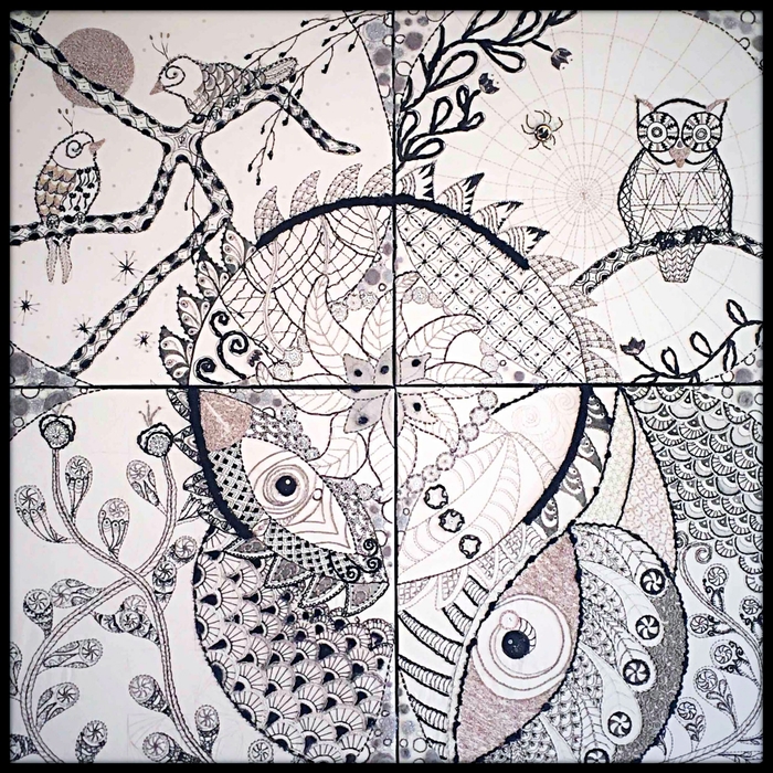 【サムサラの森】size：1454×1454mm