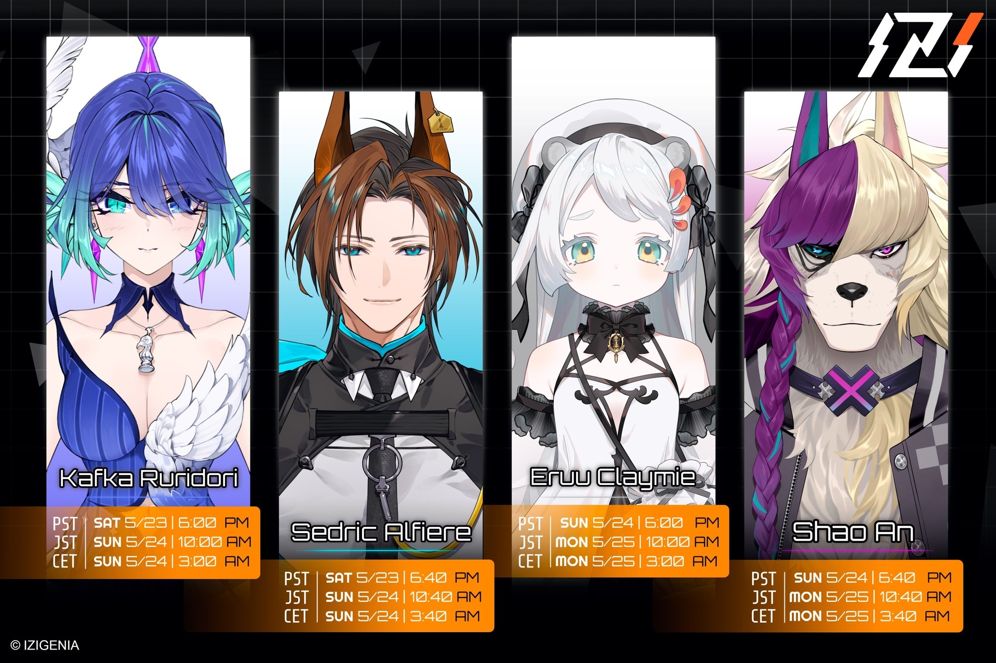 日本発、世界へ。グローバルVTuberプロジェクト「IZIGENIA」より1期生4名がデビュー！