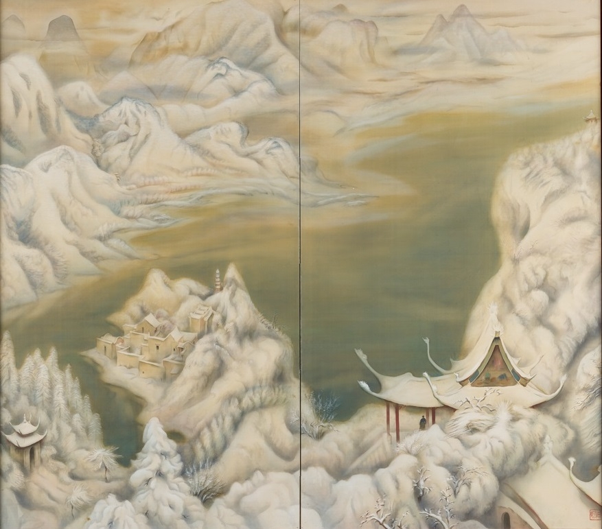 堂本印象「爽山映雪」1921年(大正10) 京都府立堂本印象美術館蔵