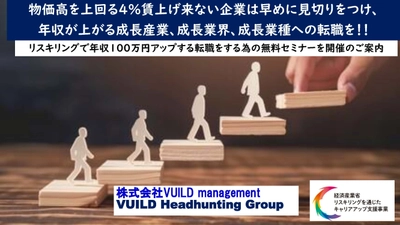 物価高を上回る4％賃上げ出来ない企業は早めに見切りをつけ、 年収が上がる成長産業、成長業界、成長業種への転職を！！