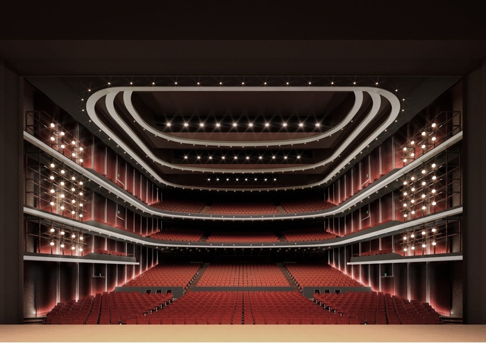 大劇場(約1,750席) オペラやバレエ、ミュージカルなどの上演も可能