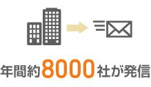 年間350社が配信