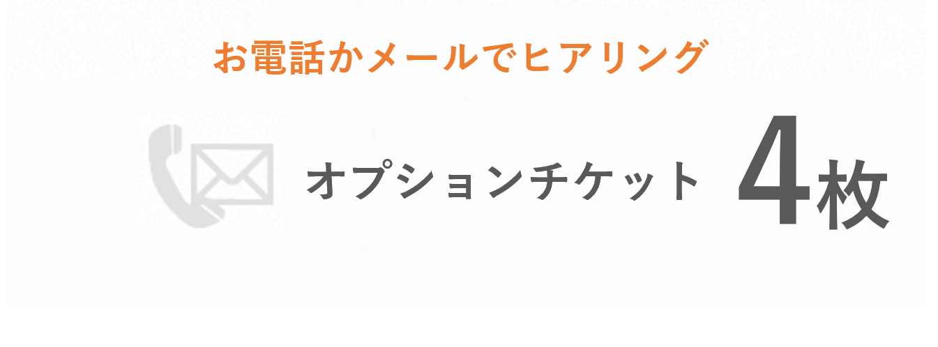 原稿作成オプションA お電話かメールで ヒアリング 47,000円（税別）