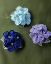 藍染めブローチコサージュ「紫陽花」