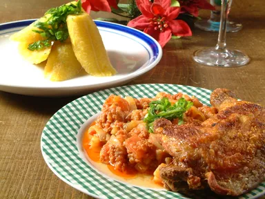 ジャークチキン＆プランテーン(調理用バナナ)