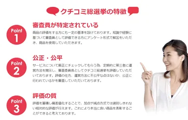 クチコミ総選挙の特徴