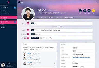 プロフィール画面