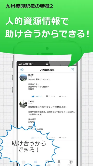 特徴2 人的資源情報で助け合うからできる！