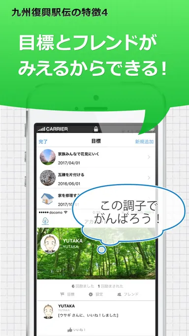 特徴4 目標とフレンドがみえるからできる！