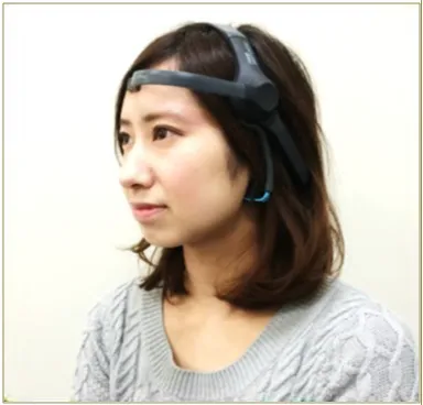 「感性アナライザ」装着による、感性検証イメージ