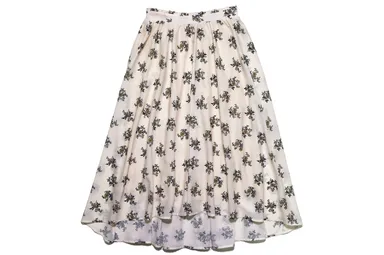 ブルエ柄フィッシュテールギャザースカート