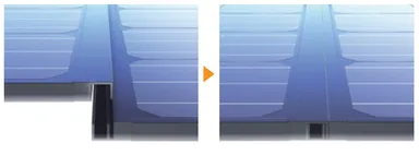 すき間ゼロで美しい外観