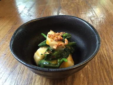 「黒バナナと夏みかんの辛子黒蜜和え」N_1221