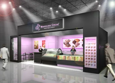 本物さながらの店舗ブース