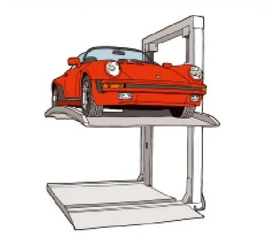 片側支持2柱式立体ガレージ