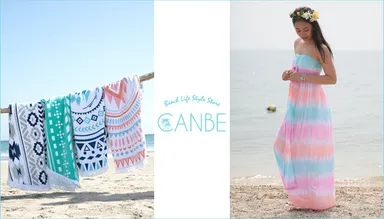 カラフルな「ビーチタオル」／夏の定番「マキシワンピ」
