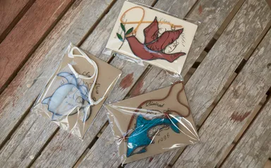 ステンドグラスの壁掛けオーナメント