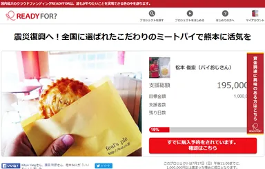 READYFORでのプロジェクト