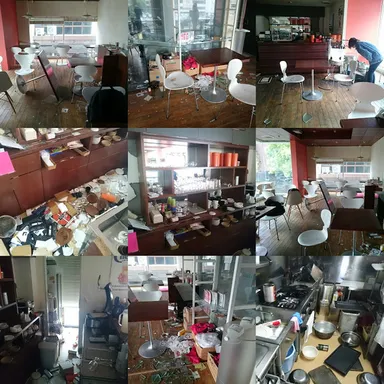 「feal」店内の被害状況の一部